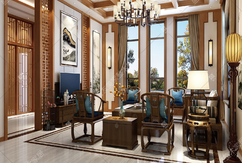 New Chinese-style series-living room